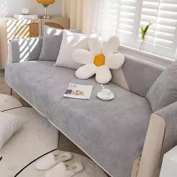 Водонепроницаемая подушка для дивана, универсальная нескользящая подушка для четырех сезонов, простая антипригарная изоляция для волос, чехол для дивана, задняя крышка, полное полотенце 30*50 белый