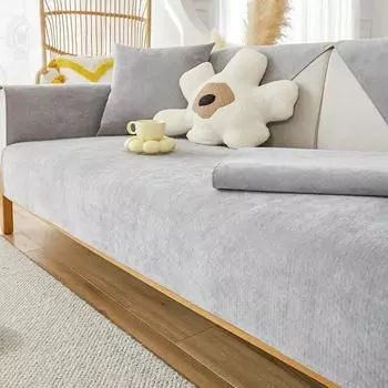 Водонепроницаемая подушка для дивана, устойчивая к царапинам, универсальный коврик для дивана Four Seasons, однотонный шенилл, нескользящая ткань, чехол для дивана 70x70