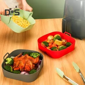 Водонепроницаемая подушка для фритюрниц, термостойкая, прочная, безопасная для микроволновой печи, кастрюля для фритюрниц циан