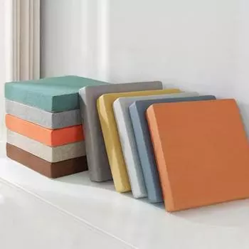 Водонепроницаемая подушка для сиденья с противоскользящей резиновой спинкой, застежкой-молнией, дизайном, высотой, комфортом, поддержкой, разноцветным ковриком для стула, патио, гостиной, кухни, спальни 40x40cm белый