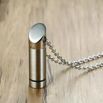 Водонепроницаемая подвеска в виде урны из нержавеющей стали на память с ожерельем-цепочкой