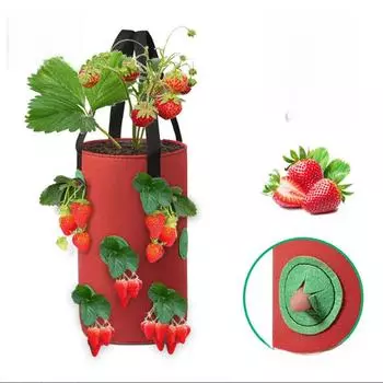 Водонепроницаемая подвесная сумка для посадки клубники и трав с 12 карманами для садоводства 3 Gallon 20x35cm (12 Holes)