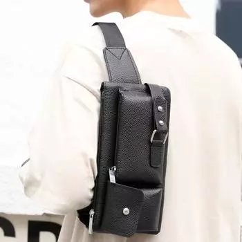 Водонепроницаемая поясная сумка с несколькими карманами, большая вместимость, из искусственной кожи, для отдыха на природе Large