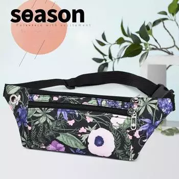 Водонепроницаемая поясная сумка с принтом для женщин, многофункциональная, износостойкая, спортивная, для бега, облегающая, сумка для мобильного телефона, кассовая сумка для матери 21x11x6cm
