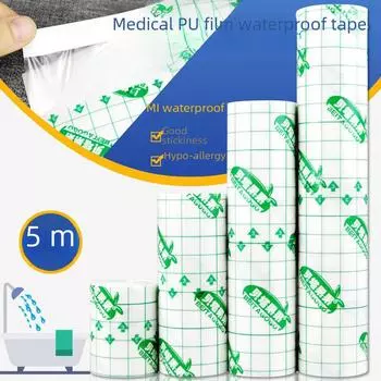 Водонепроницаемая послеоперационная повязка: Большая прозрачная полиуретановая пленка для профилактики аллергии 5cm*5m