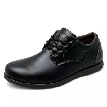Водонепроницаемая повседневная обувь, деловые кроссовки, легкая подошва, простой носок, шнуровка, наружные туфли с перьями, Оксфорды edm456 [Edwin] мужские, черные/черные