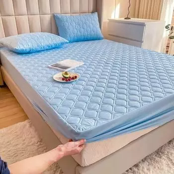 Водонепроницаемая простыня, антибактериальный наматрасник с защитой от клещей, можно стирать в машине, мягкая простыня, двойной размер King Queen Size 80x200x30cm