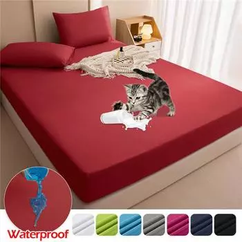 Водонепроницаемая простыня, дышащая антибактериальная однотонная современная наматрасница, двуспальное покрывало для мочи, комплект постельного белья 80x200cm only a sheet