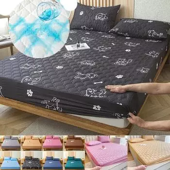 Водонепроницаемая простыня, комплект постельного белья, защитная крышка, защита от клещей, пылезащитная простыня, утолщенная кровать, наматрасник, покрывала (Нет наволочек) 90x200cm Only A Sheet