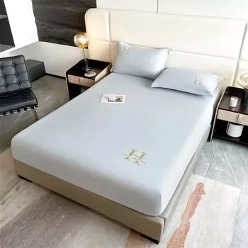 Водонепроницаемая простыня с вышивкой, одинарный двойной матрас размера «queen-size» с резинкой, простыня, однотонная простыня 80x200x20cm 1pc