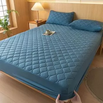 Водонепроницаемая простыня, утолщенный эластичный наматрасник, постельное белье, покрывала для двойного размера King Queen, наматрасник, защита 2xPillowcase NOSHEET
