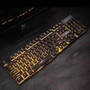 Водонепроницаемая проводная клавиатура с левитирующим колпачком, игровая клавиатура, USB RGB подсветка, светодиодный держатель для клавиатуры ПК, геймерская компьютерная игровая клавиатура