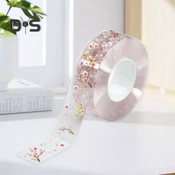 Водонепроницаемая прозрачная клейкая лента с цветочным принтом, отрезная лента для герметизации углов, швов, гибкая лента-герметик для углов чистый