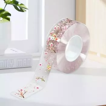 Водонепроницаемая прозрачная клейкая лента с цветочным принтом, отрезная лента для герметизации углов, швов, гибкая лента-герметик для углов чистый