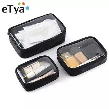 Водонепроницаемая прозрачная косметичка для женщин, косметичка для путешествий, прозрачный органайзер на молнии для макияжа, органайзер для мытья посуды, набор не... M чистый