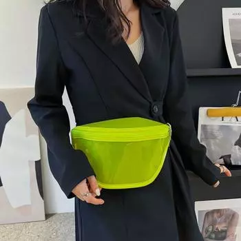 Водонепроницаемая прозрачная поясная сумка в китайском стиле, прозрачная, портативная, ПВХ, нагрудная сумка, уличная одежда синий