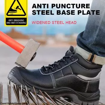 Водонепроницаемая рабочая обувь, мужская спортивная защитная обувь, зимние теплые плюшевые рабочие защитные ботинки, мужская обувь с небьющимся стальным носком, мужская 36