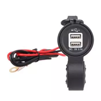 Водонепроницаемая ручка для мотоцикла USB-разъем для зарядки телефона с кабелем 60 см CHINA