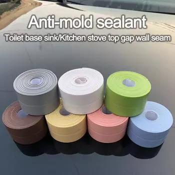Водонепроницаемая самоклеящаяся лента, клейкая лента для унитаза, устойчивая к плесени, подходит для ванной комнаты, кухни, душа, ванны. 22MM&3.2M белый