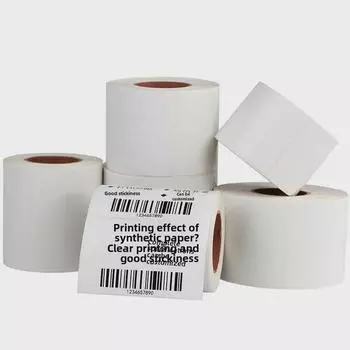Водонепроницаемая самоклеящаяся синтетическая этикеточная бумага для принтеров штрих-кодов, размеры: 60x40 мм, 30x20 мм, 80x70 мм, 50x100 мм, ПП Наклейка 40x30 1000 sheets horizontal single row