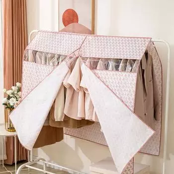 Водонепроницаемая сетка с принтом, полезный большой костюм, платье, пальто, одежда, пылезащитный чехол, защита для одежды 80 cm розовый