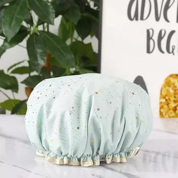 Водонепроницаемая шапочка для душа, двойная эластичная шапочка для душа, пылезащитный и дымонепроницаемый шампунь A1