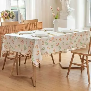 Водонепроницаемая скатерть с защитой от масла, защита от ожогов, не стирается, чехол в сельском стиле, маленький свежий чайный столик, прямоугольная скатерть для обеденного стола 80x120cm