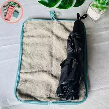 Водонепроницаемая складная сумка для зонта, дорожный портативный чехол для хранения влажных и сухих домашних зонтов, чехол для кемпинга, простые портативные сумки для быстрого хранения зонтов розовый