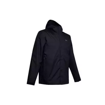 Водонепроницаемая спортивная куртка с капюшоном Under Armour с вышитым логотипом 3-в-1, мужская верхняя одежда, черная 1342742-001 S