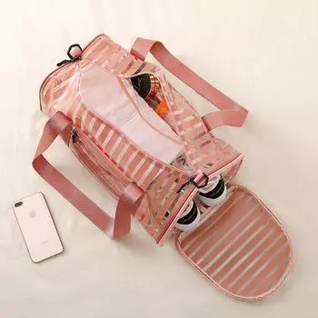 Водонепроницаемая спортивная сумка из ПВХ — универсальная для путешествий, йоги и фитнеса 20-35L чёрный