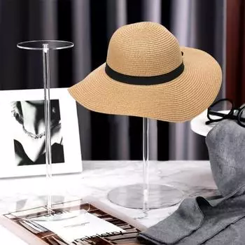 Водонепроницаемая стойка для париков, элегантная прозрачная полка для хранения колпачков с устойчивым основанием, домашний декор 30cm