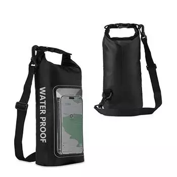 Водонепроницаемая сухая сумка, пляжная сумка для телефона 2 л, водонепроницаемый рюкзак с выдвижным верхом с чехлом для телефона/мешком, легкая сухая сумка для хранения 1 шт. 2L