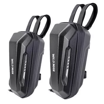 Водонепроницаемая сумка для электрического самоката большой емкости для M365 PRO 2 KUGOO M4 - прочный твердый корпус из ЭВА, конструкция с двойной молнией 2L