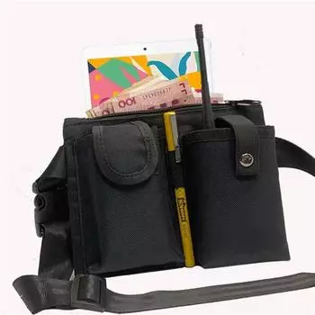 Водонепроницаемая сумка для чистки на пояс для официантов, сумки на пояс для баров KFC, KTV, общественного питания, отелей, ресторанов A чёрный