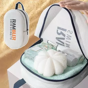 Водонепроницаемая сумка для фитнеса и плавания EVA, большая вместительная косметичка для пляжа, органайзер для косметики для дома и путешествий M бежевый