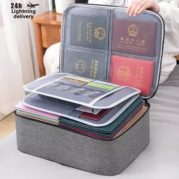 Водонепроницаемая сумка для хранения документов большой вместимости для паспортов и сертификатов