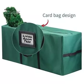 Водонепроницаемая сумка для хранения новогодней елки с усиленной ручкой, застежкой-молнией, большой вместимостью, влагозащитная сумка для искусственной елки S чёрный