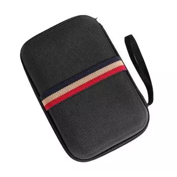 Водонепроницаемая сумка для хранения с сетчатым карманом, застежкой-молнией, большой вместимостью, ударопрочная, устойчивая к ударам, сумка для хранения игровой консоли чёрный