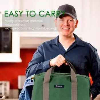 Водонепроницаемая сумка для инструментов, большая вместимость, сумка для хранения плотницких ремонтных работ, защита инструментов 12 inch зелёный