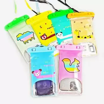 Водонепроницаемая сумка для мобильного телефона с мультяшным рисунком, водонепроницаемая сумка для мобильного телефона, чехол для камеры, сенсорного экрана, прозрачная защитная сумка opp bag 2pcs