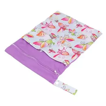 Водонепроницаемая сумка для мокрого и сухого, сумка для подгузников с разделителем, портативная подвесная сумка с двойными карманами и двойными молниями для