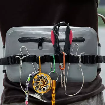 Водонепроницаемая сумка для рыболовных приманок Bum Rod Chest Waist Pack для пляжного спорта серый