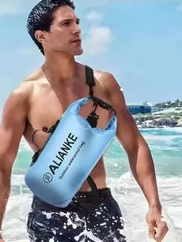Водонепроницаемая сумка для спорта на открытом воздухе + складной пляжный рюкзак для дрифта, альпинизма + водонепроницаемая сумка для плавания вверх по течению 10L светло-синий