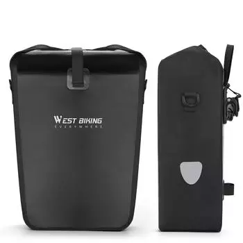 Водонепроницаемая сумка для заднего сиденья велосипеда, быстросъемная сумка для хранения велосипеда, большая вместимость, багажник для велосипеда чёрный