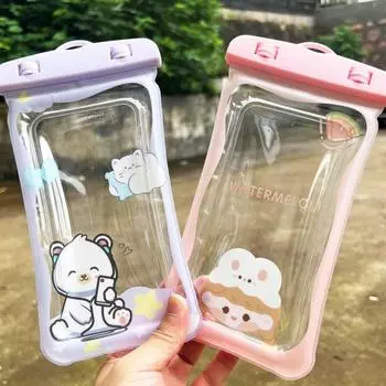 Водонепроницаемая сумка из ПВХ, милая водонепроницаемая сумка для мобильного телефона, новая летняя сумка для дайвинга с сенсорным экраном