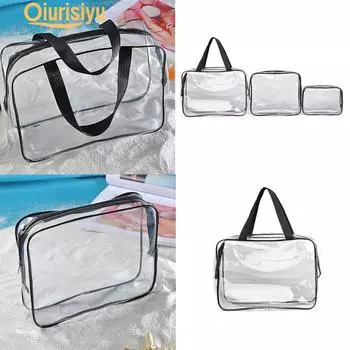 Водонепроницаемая сумка на молнии для путешествий, косметическая сумка для мытья, чехол для хранения S