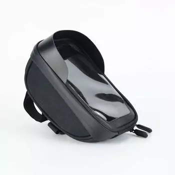 Водонепроницаемая сумка на руль велосипеда большой вместимости с жестким корпусом - Индивидуальное хранение для мобильного телефона 6.3-inch чёрный