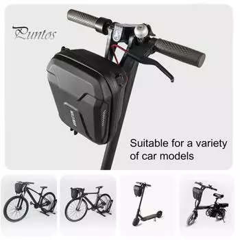 Водонепроницаемая сумка на руль WILD MAN-E8 для горного велосипеда, универсальный жесткий чехол для хранения передней балки чёрный