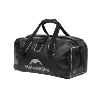 Водонепроницаемая сумка Naturehike для кемпинга, спорта на открытом воздухе, водонепроницаемая сумка для кемпинга с плечевым ремнем для плавания, совместимая с политикой водонепроницаемости чёрный
