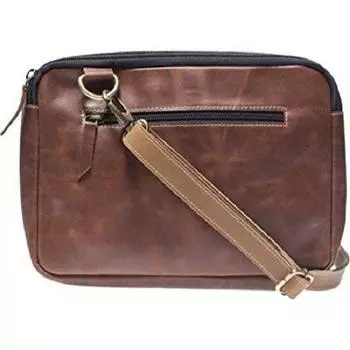 Водонепроницаемая сумка-слинг ручной работы для мужчин и женщин, коричневый подарок на день рождения и годовщину для мужчин 25 x 5 x 21 cm коричневый